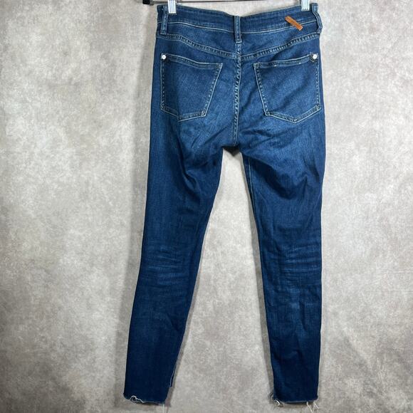 Anthropologie‎ Pilcro Skinny Jeans Womens Size 26 Blue Dark Wash Denim Mid Rise - Picture 6 of 13